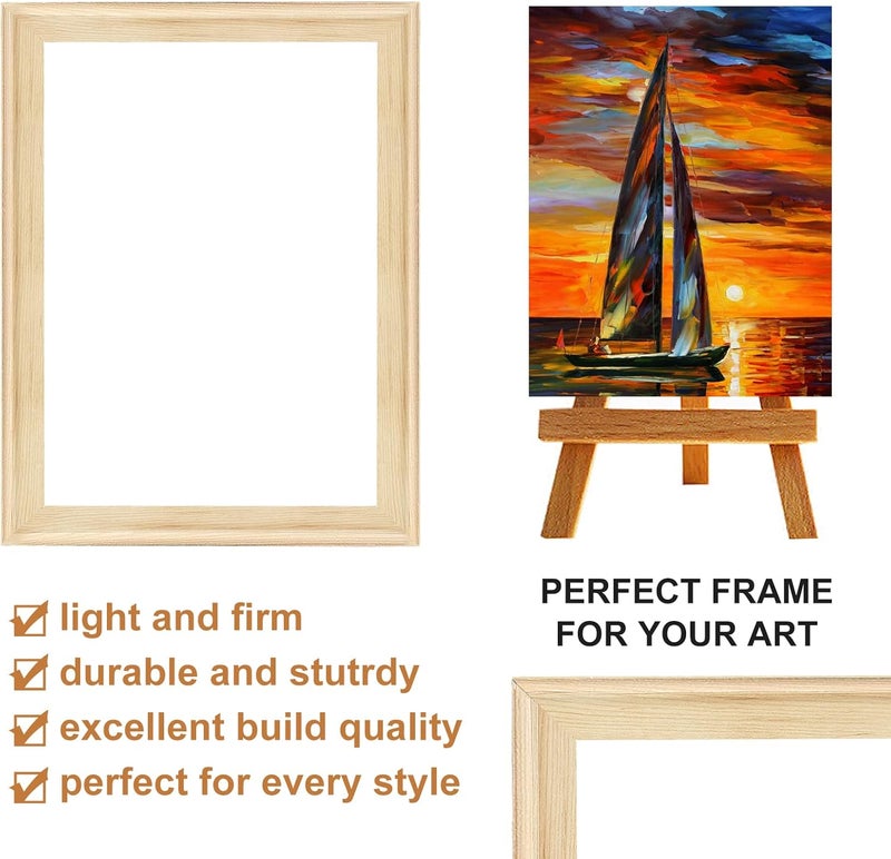 EVNEED أشرطة تمديد قماش DIY، عبوة 2 إطار 12x16 بوصة - سهل التجميع، مجموعة إطارات زيتية مغلفة بقماش خشبي - للزيوت، والطباعة، والطلاء - Image 5